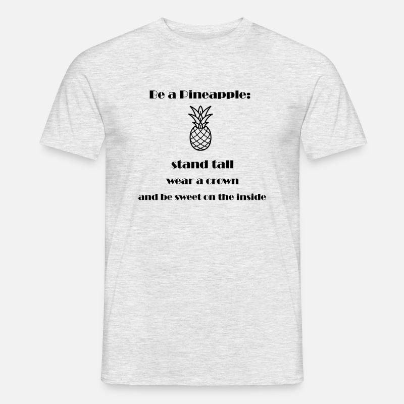 Pineapple - Männer T-Shirt - Grau meliert
