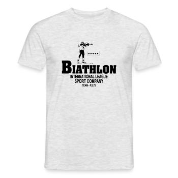 Biathlon - Biathlète - T-shirt homme - gris chiné - Devant - AI Model Male 178 dark (178cm)