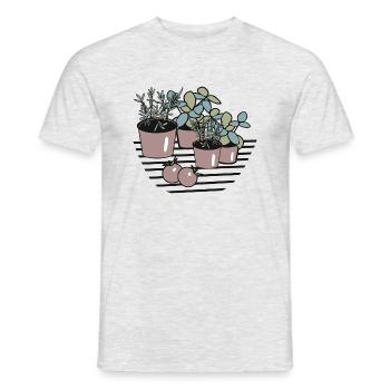 Herb garden - Men's T-Shirt - heather grey - Front - AI Model Male 178 dark (178cm)