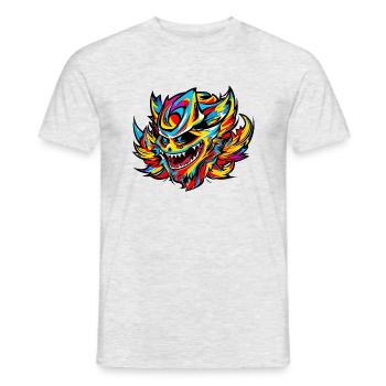 Monstre heureux - T-shirt homme - gris chiné - Devant - AI Model Male 178 dark (178cm)