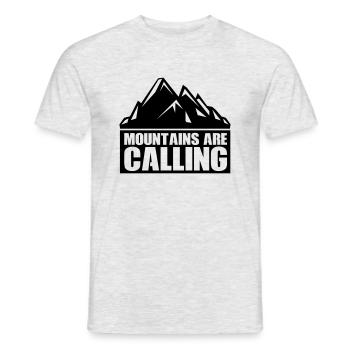 Montagnes - T-shirt homme - gris chiné - Devant - AI Model Male 178 dark (178cm)