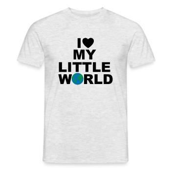 I love my little world Design - Männer T-Shirt - Grau meliert - Vorne - AI Model Male 178 dark (178cm)
