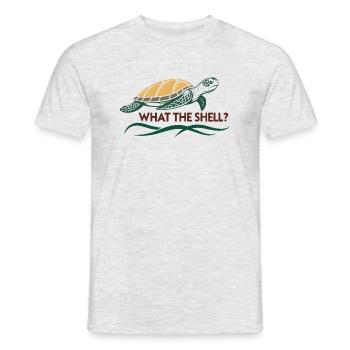 Was zum Teufel? - Männer T-Shirt - Grau meliert - Vorne - AI Model Male 178 dark (178cm)