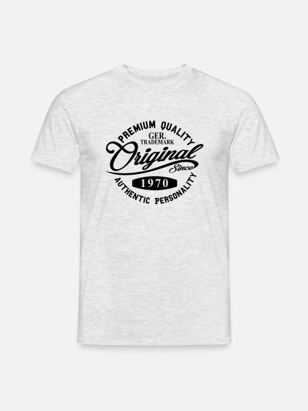 Original Since 1970 - Männer T-Shirt - Grau meliert
