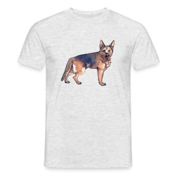 Deutscher Schäferhund - Männer T-Shirt - Grau meliert - Vorne - AI Model Male 178 dark (178cm)