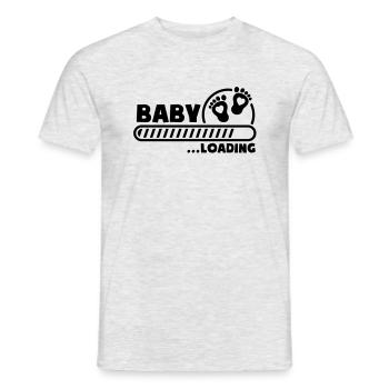 baby_loading_g1 - Männer T-Shirt - Grau meliert - Vorne - AI Model Male 178 dark (178cm)