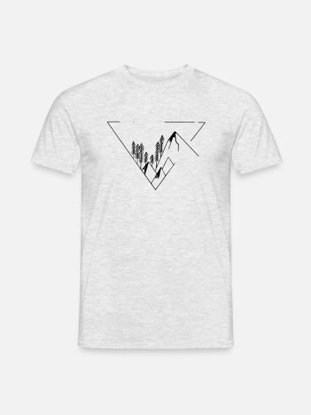 Der Berg ruft: Alpen Natur Wandern Skifahren Berge - Männer T-Shirt - Grau meliert