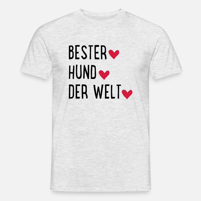 Hund - Männer T-Shirt - Grau meliert