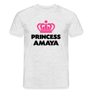 Princess amaya name thing crown - Men's T-Shirt - heather grey - Front - AI Model Male 178 dark (178cm)
