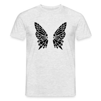 Fluegel vom Schmetterling - Männer T-Shirt - Grau meliert - Vorne - AI Model Male 178 dark (178cm)
