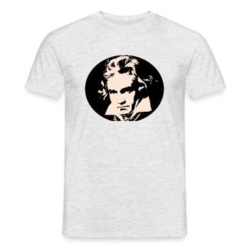 LUDWIG VAN BEETHOVEN - 2020 DAS JAHR DIESER MUSIK - Männer T-Shirt - Grau meliert - Vorne - AI Model Male 178 dark (178cm)