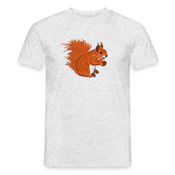 Écureuil rouge / European Red Squirrel VII - T-shirt homme - gris chiné - Devant - AI Model Male 178 dark (178cm)