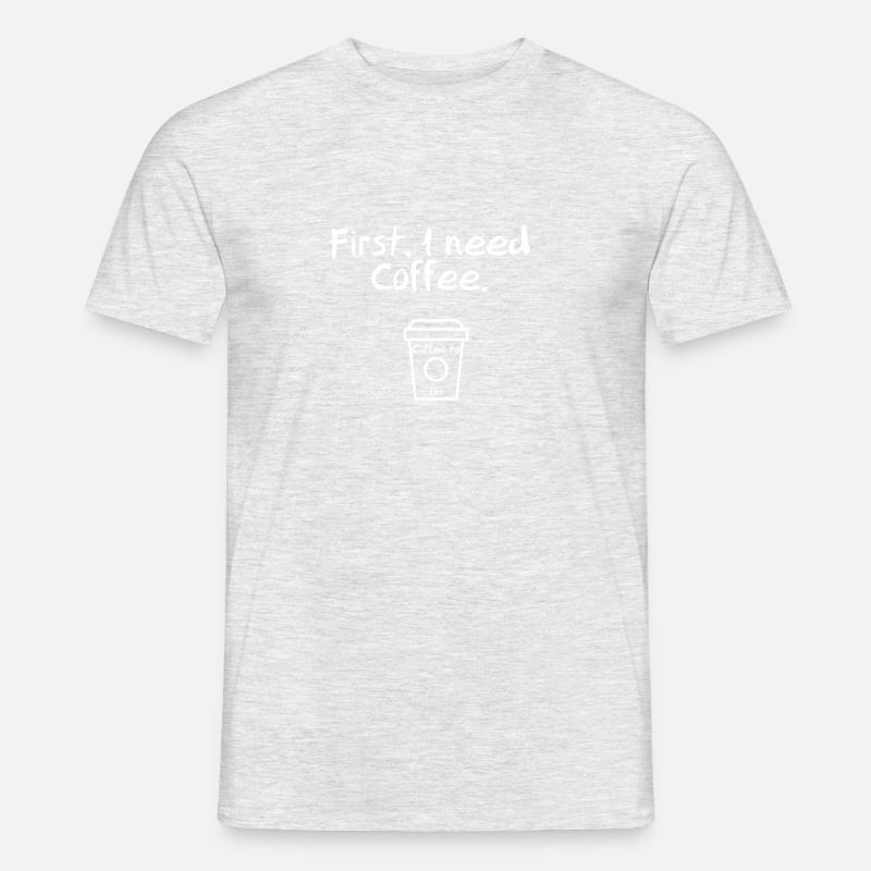 Kaffee Coffee - Männer T-Shirt - Grau meliert