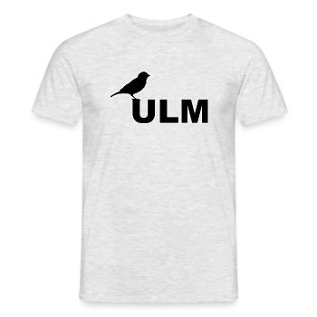 SSV ULM Ulmer Spatz Linsen mit Spätzle Schwäbisch - Männer T-Shirt - Grau meliert - Vorne - AI Model Male 178 dark (178cm)