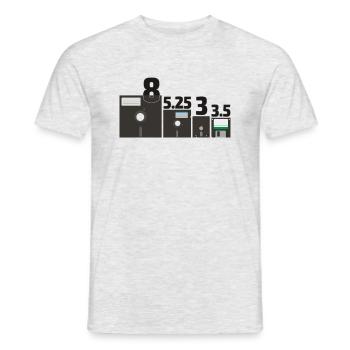 Set der Floppy Disks (3) - Männer T-Shirt - Grau meliert - Vorne - AI Model Male 178 dark (178cm)