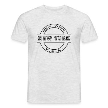 New York - Männer T-Shirt - Grau meliert - Vorne - AI Model Male 178 dark (178cm)