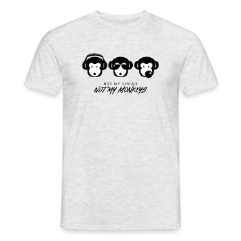 Muniax Monkeys - Männer T-Shirt - Grau meliert - Vorne - AI Model Male 178 dark (178cm)