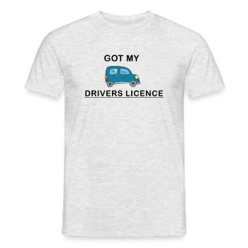 Drivers Licence - Men's T-Shirt - heather grey - Front - AI Model Male 178 dark (178cm)