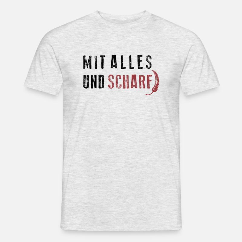 UND SCHARF - Männer T-Shirt - Grau meliert