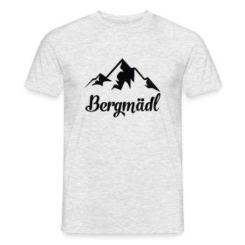 Bergmädl Wandern Berge Wanderin Bergmadl - Männer T-Shirt - Grau meliert - Vorne - AI Model Male 178 dark (178cm)