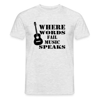 Rock and Roll Rock Music - Männer T-Shirt - Grau meliert - Vorne - AI Model Male 178 dark (178cm)