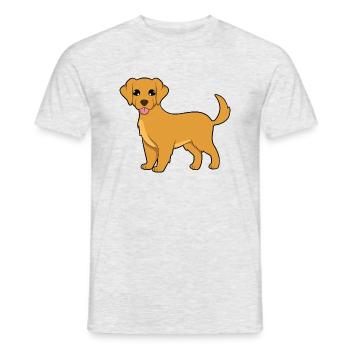 Golden Retriever - Men's T-Shirt - heather grey - Front - AI Model Male 178 dark (178cm)
