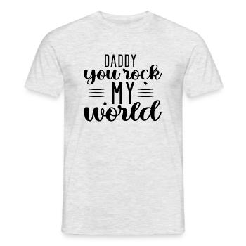 Daddy You Rock My World - Men's T-Shirt - heather grey - Front - AI Model Male 178 dark (178cm)