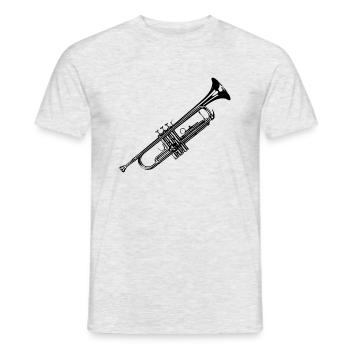Trumpet - T-shirt homme - gris chiné - Devant - AI Model Male 178 dark (178cm)