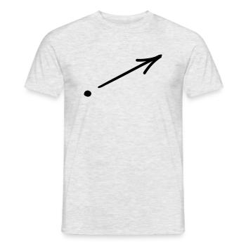 Flèche Symbole 09 Plan de travail 9 - T-shirt homme - gris chiné - Devant - AI Model Male 178 dark (178cm)
