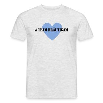 Team Bräutigam - Männer T-Shirt - Grau meliert - Vorne - AI Model Male 178 dark (178cm)