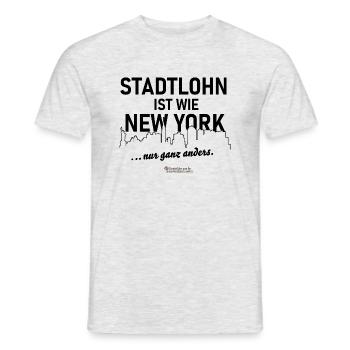 Stadtlohn ist wie New York - Männer T-Shirt - Grau meliert - Vorne - AI Model Male 178 dark (178cm)