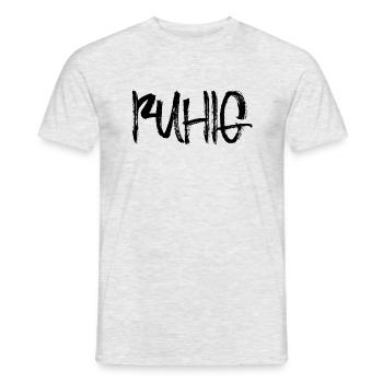 Ruhig - Männer T-Shirt - Grau meliert - Vorne - AI Model Male 178 dark (178cm)