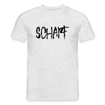 Scharf - Männer T-Shirt - Grau meliert - Vorne - AI Model Male 178 dark (178cm)
