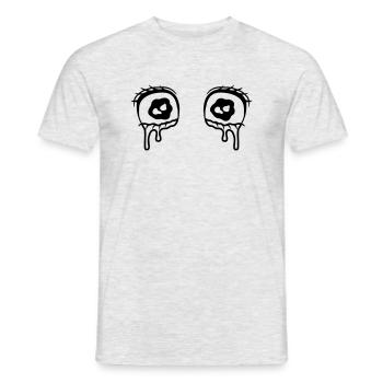 larmes yeux comiques pleurs - T-shirt homme - gris chiné - Devant - AI Model Male 178 dark (178cm)