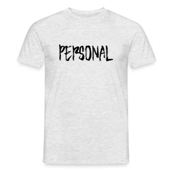 PERSONAL - Männer T-Shirt - Grau meliert - Vorne - AI Model Male 178 dark (178cm)