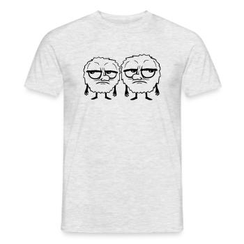 Team 2 Monster genervt - Männer T-Shirt - Grau meliert - Vorne - AI Model Male 178 dark (178cm)