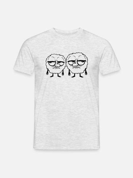 Team 2 Monsters annoyed - Men's T-Shirt - heather grey