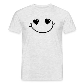Eyes of Love - Men's T-Shirt - heather grey - Front - AI Model Male 178 dark (178cm)