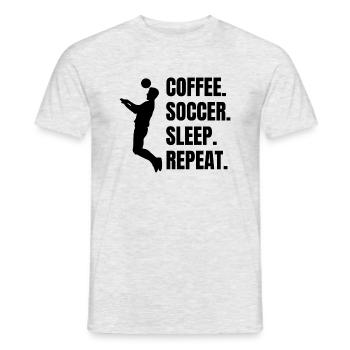 Entraîneur de football Entraîneur de football Joueurs de football Footballeurs - T-shirt homme - gris chiné - Devant - AI Model Male 178 dark (178cm)