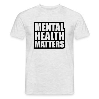 mental health matters quote - Men's T-Shirt - heather grey - Front - AI Model Male 178 dark (178cm)