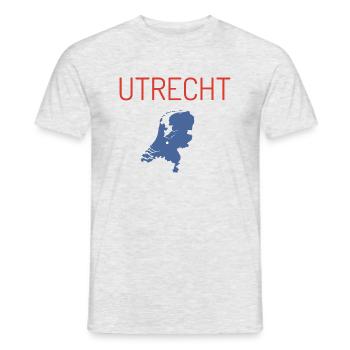 Utrecht T-Shirt Netherlands Souvenir - Men's T-Shirt - heather grey - Front - AI Model Male 178 dark (178cm)