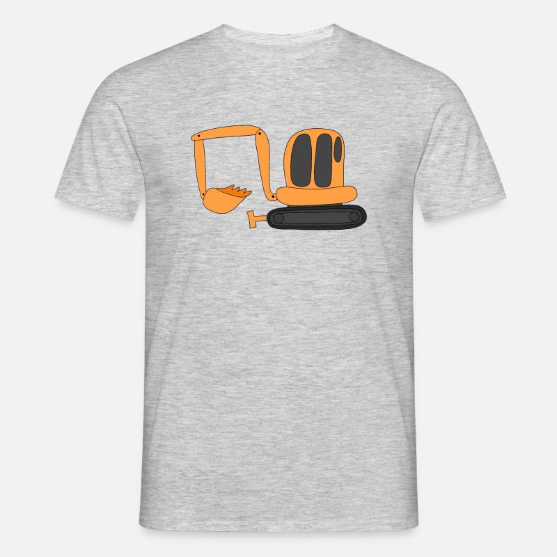 Bagger - Männer T-Shirt - Grau meliert