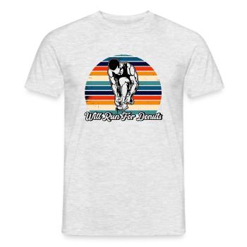 Jogging Jogger Half Marathon Gift - Men's T-Shirt - heather grey - Front - AI Model Male 178 dark (178cm)