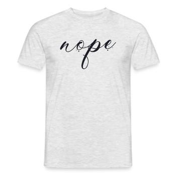Nope - Einfach mal Nein sagen! - Männer T-Shirt - Grau meliert - Vorne - AI Model Male 178 dark (178cm)