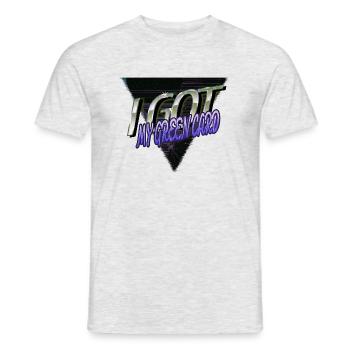 alien puns alien loving kid aliens funny gift - Männer T-Shirt - Grau meliert - Vorne - AI Model Male 178 dark (178cm)