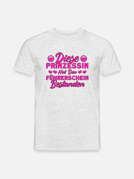 Fahranfänger Fahrprüfung Fahrschüler Geschenk - Männer T-Shirt - Grau meliert