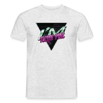 dinosaur moon christmas vacation cool gift - Männer T-Shirt - Grau meliert - Vorne - AI Model Male 178 dark (178cm)