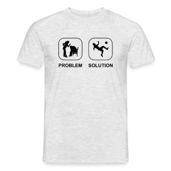 Football coach Footballer Football Footballer - Men's T-Shirt - heather grey - Front - AI Model Male 178 dark (178cm)