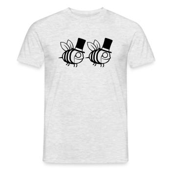 Friends Team Bees Men - Men's T-Shirt - heather grey - Front - AI Model Male 178 dark (178cm)