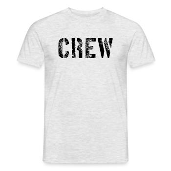 Crew Retro Look Sailing Seamanship - Men's T-Shirt - heather grey - Front - AI Model Male 178 dark (178cm)